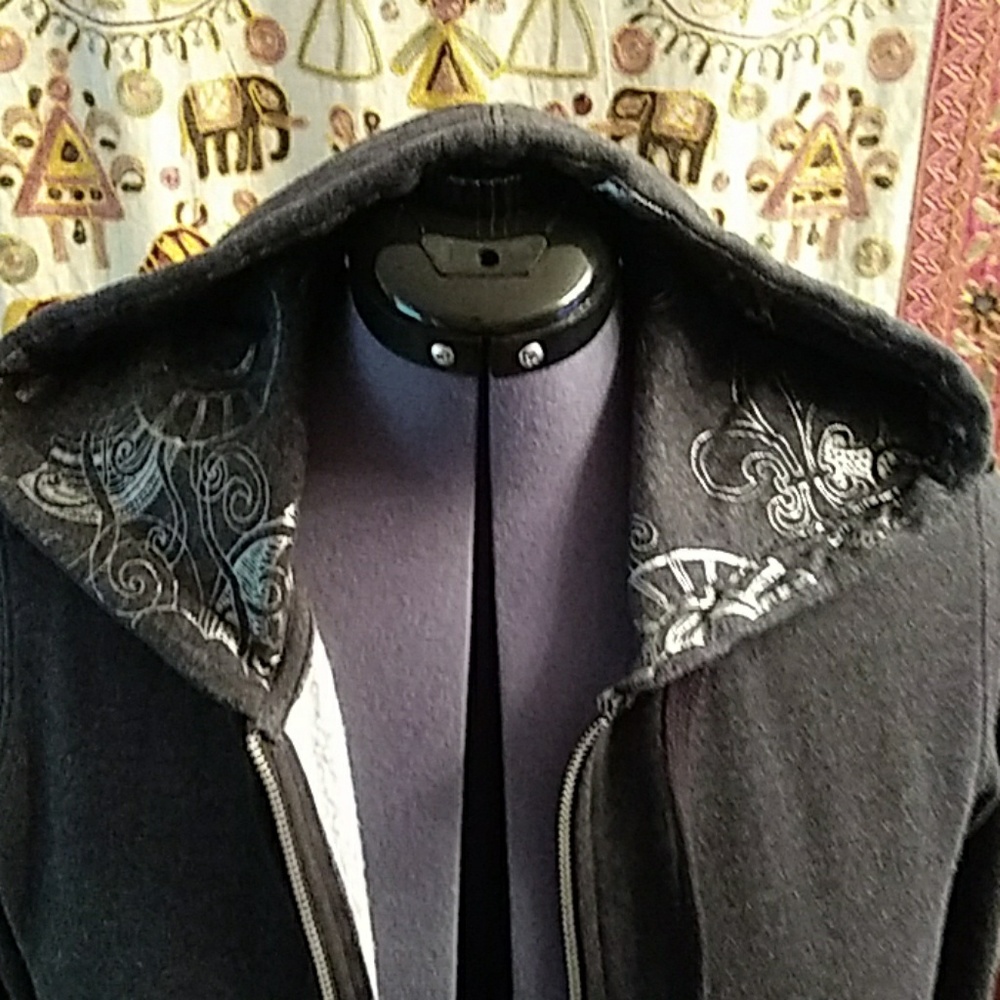 Full Tilt La Fleur Full Zip, Arm Zip Hoodie - Picture 8 of 8